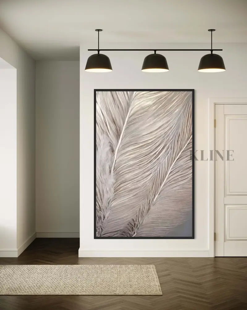 Silver Feather - Hand Painting