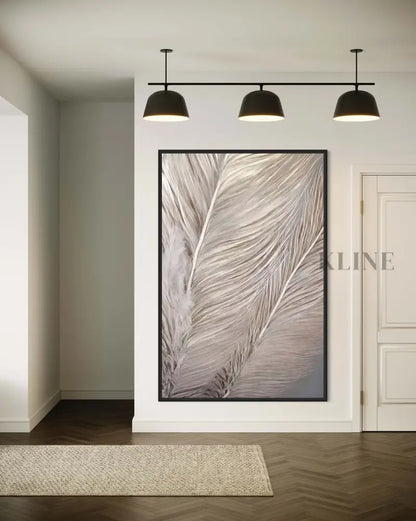 Silver Feather - Hand Painting