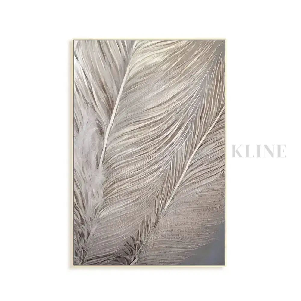 Silver Feather - Hand Painting