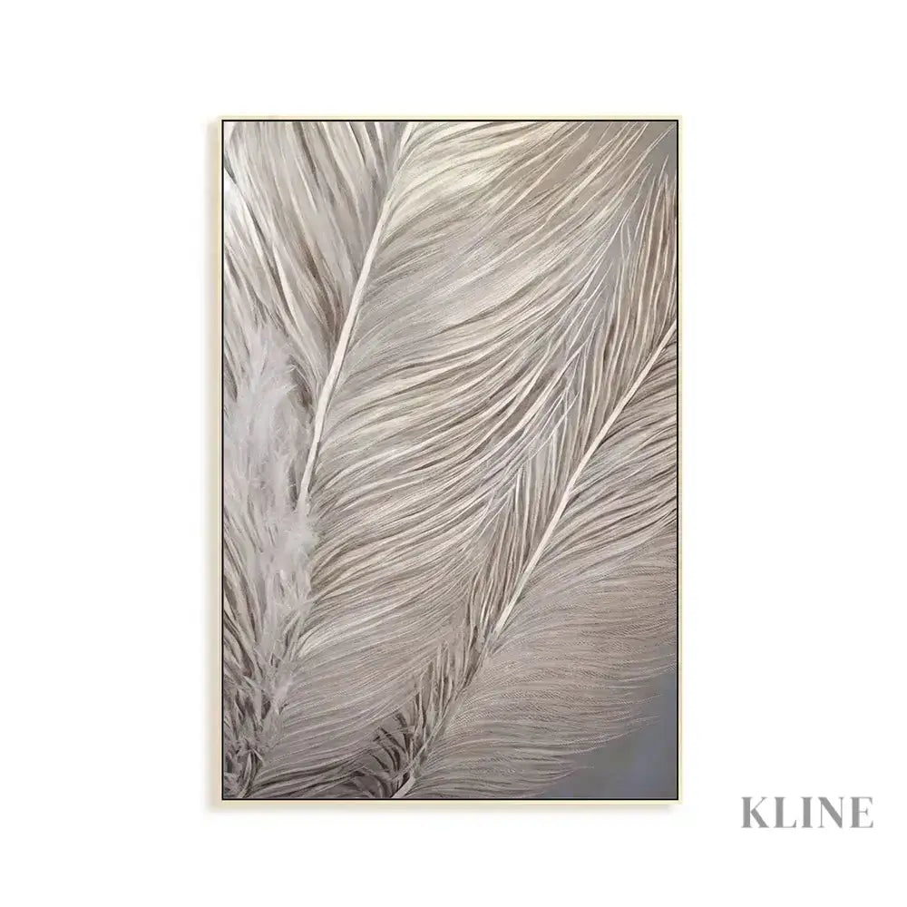 Silver Feather - Hand Painting 