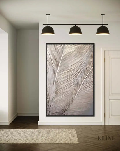 Silver Feather - Hand Painting