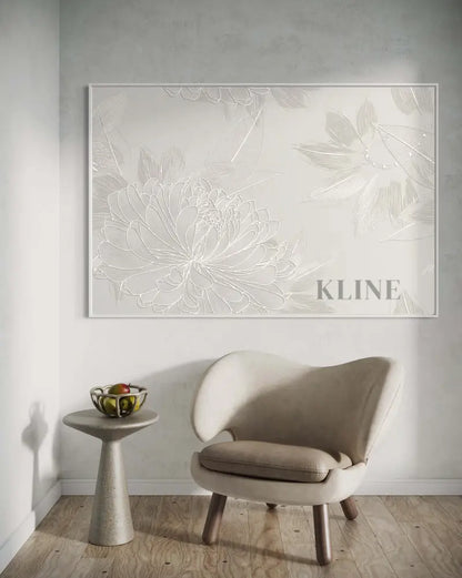 Silver Flowers - Hand Painting