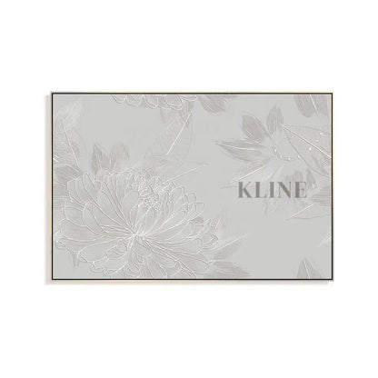 Silver Flowers - Hand Painting