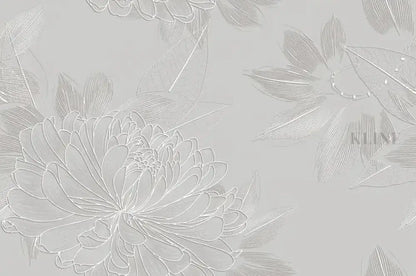 Silver Flowers - Hand Painting