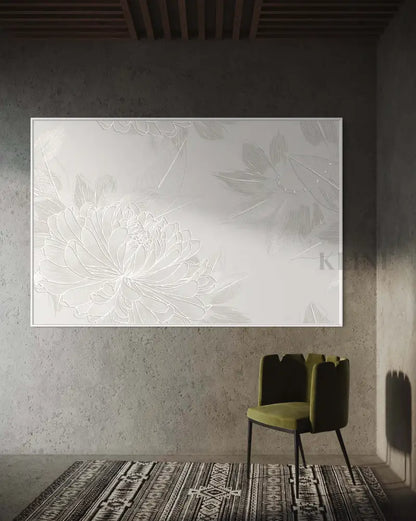Silver Flowers - Hand Painting