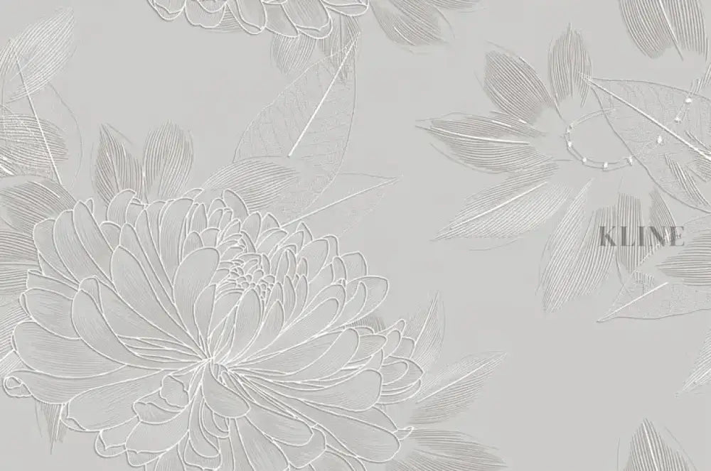 Silver Flowers - Hand Painting