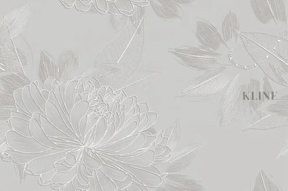 Silver Flowers - Hand Painting