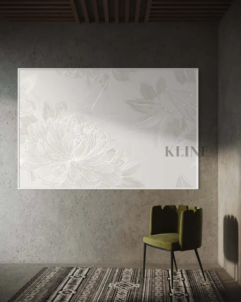 Silver Flowers - Hand Painting Saldi del Black Friday