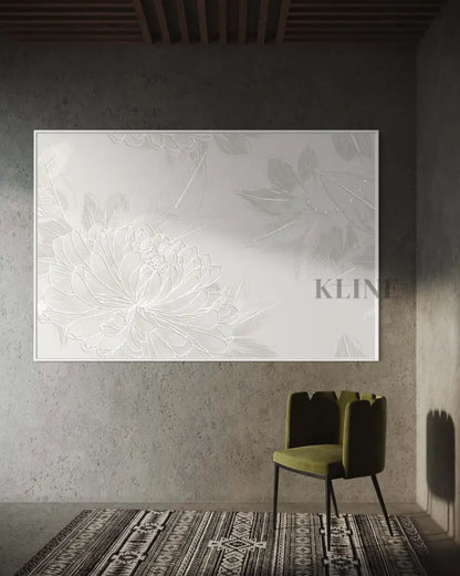 Silver Flowers - Hand Painting