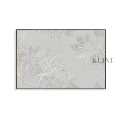 Silver Flowers - Hand Painting