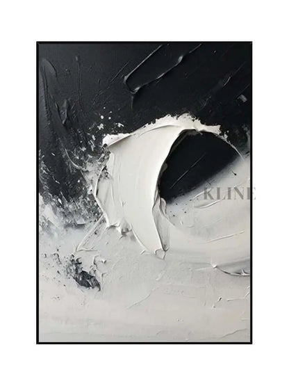 Single Wave Textured Wall Art - Hand Painting