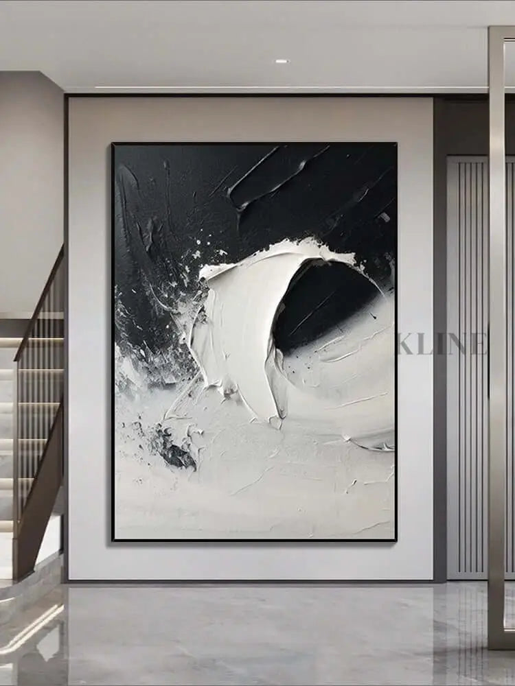 Single Wave Textured Wall Art - Hand Painting 