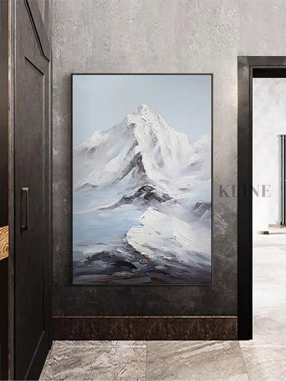 Snow Capped Mountain - Hand Painting