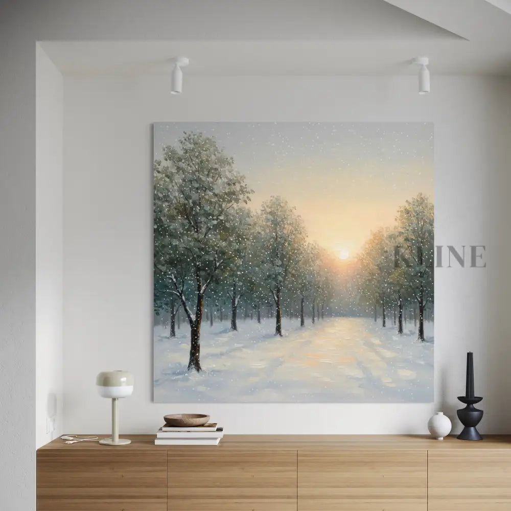 Snowbound Silence - Hand Painting 