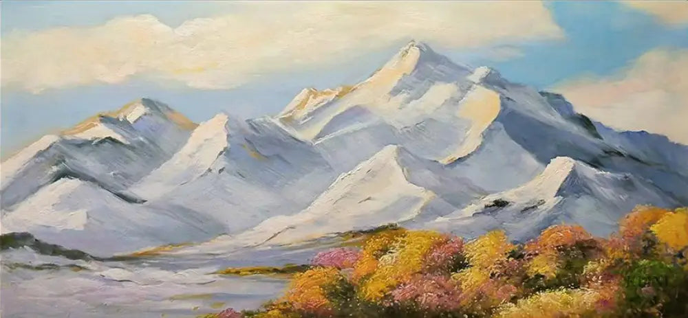 Snowfall on the Sacred - Hand Painting 