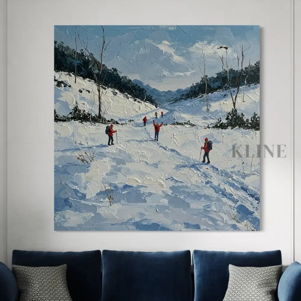 Snowy Valley Path - Hand Painting