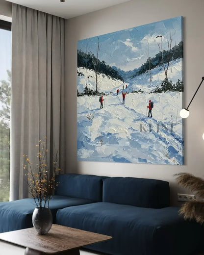 Snowy Valley Path - Hand Painting
