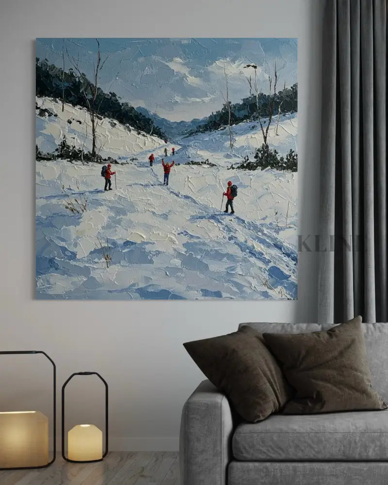 Snowy Valley Path - Hand Painting
