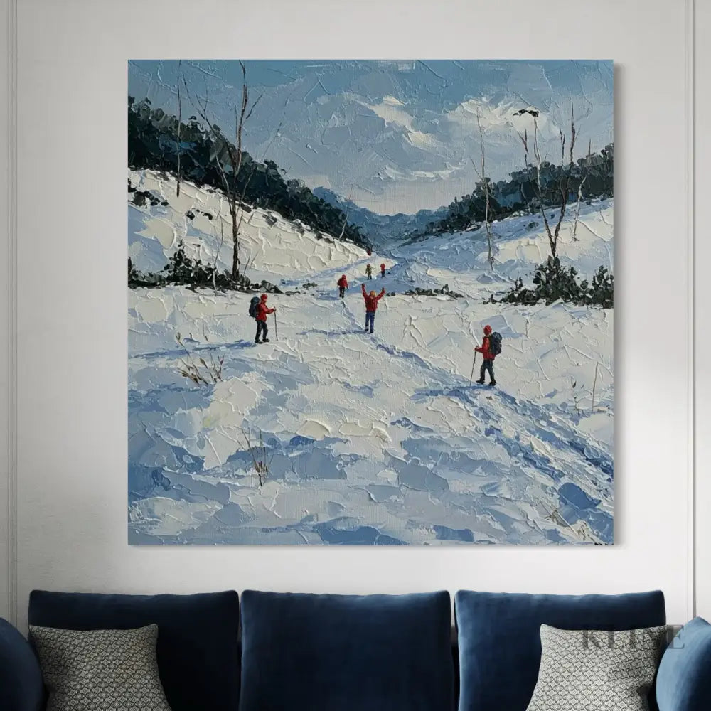 Snowy Valley Path - Hand Painting