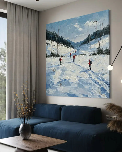 Snowy Valley Path - Hand Painting