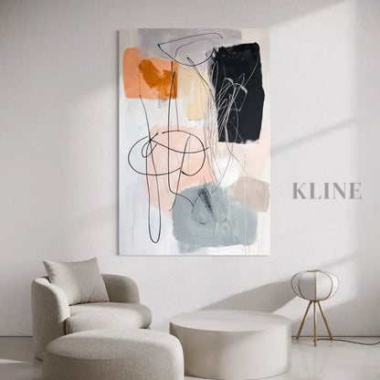 Soft Geometry in Blush - Hand Painting