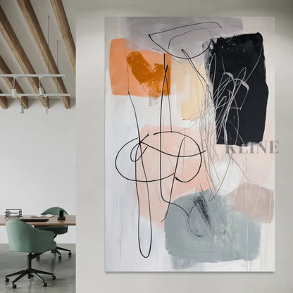 Soft Geometry in Blush - Hand Painting