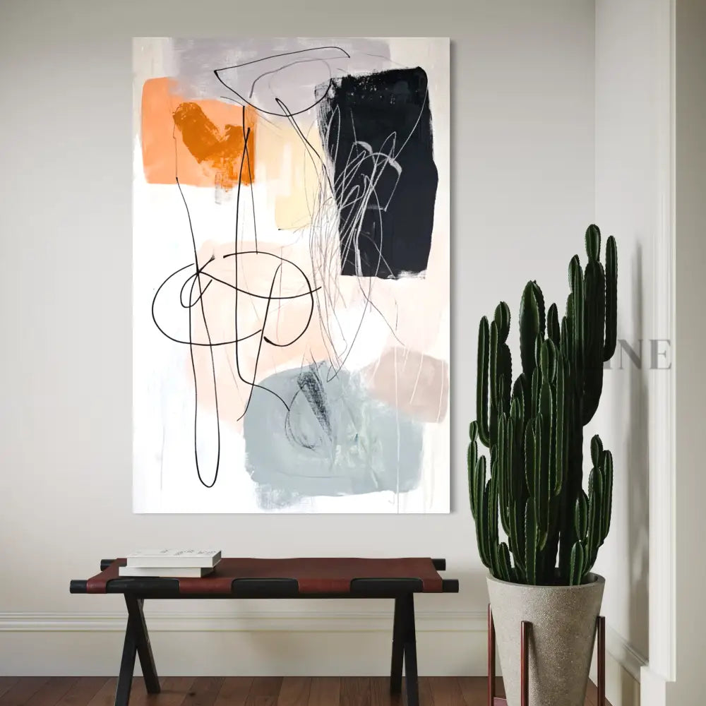 Soft Geometry in Blush - Hand Painting القادمون الجدد