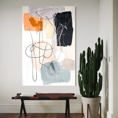 Soft Geometry in Blush - Hand Painting