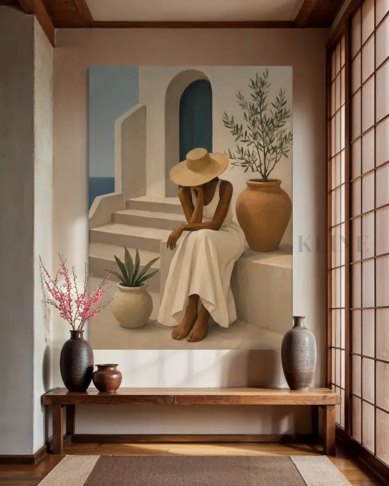 Somewhere in the Aegean - Hand Painting