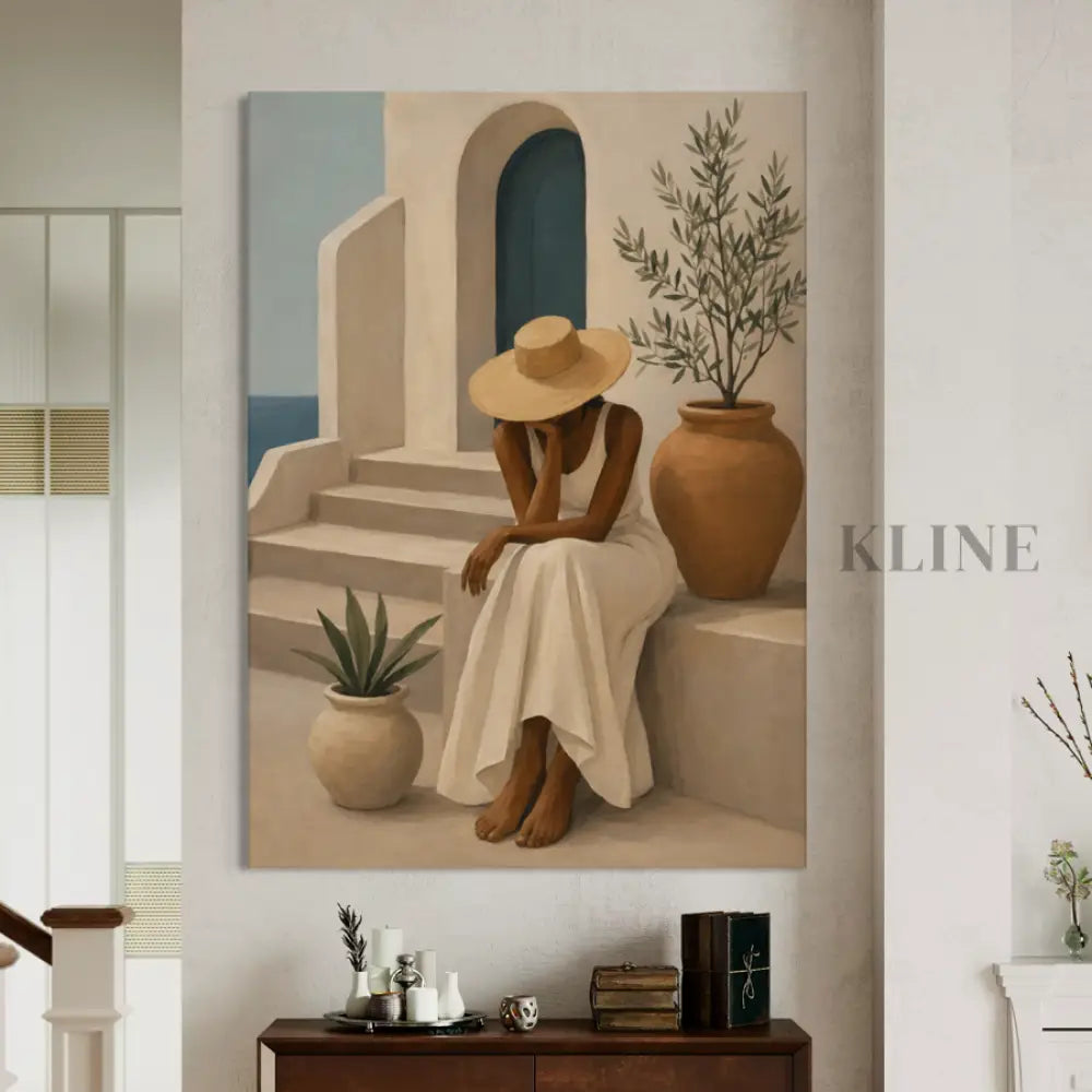 Somewhere in the Aegean - Hand Painting