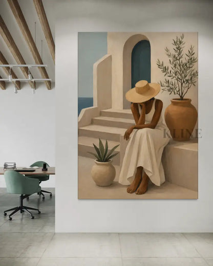 Somewhere in the Aegean - Hand Painting