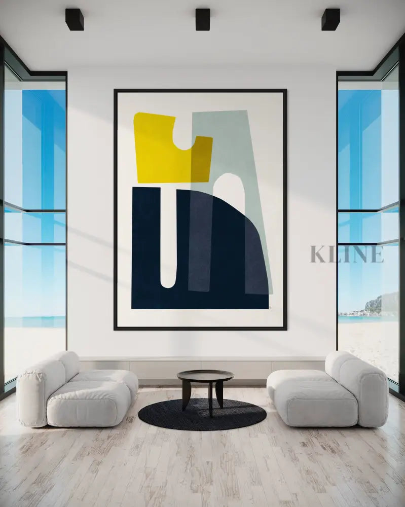 Spaces 3 - Hand Painting Mid Century Modern Art