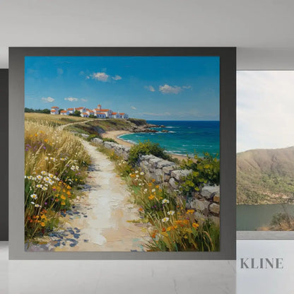 Spanish Seaside Elegance - Hand Painting