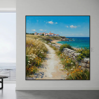 Spanish Seaside Elegance - Hand Painting
