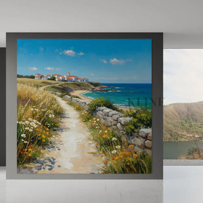 Spanish Seaside Elegance - Hand Painting