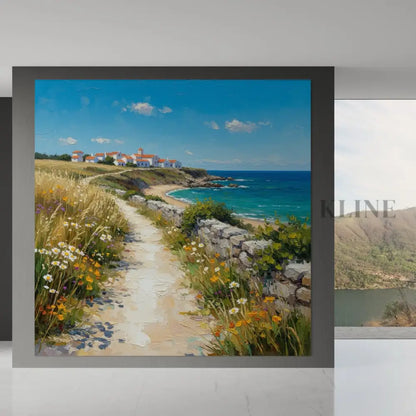 Spanish Seaside Elegance - Hand Painting