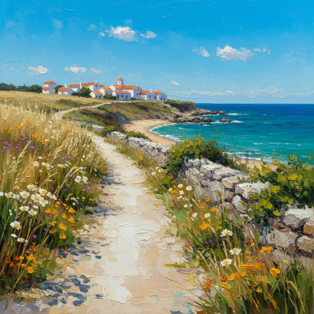 Spanish Seaside Elegance - Hand Painting Oferta de viernes negro