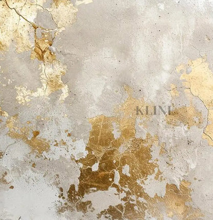 Abstract hand-painted wall art with gold and gray textures, perfect for elevating your living space.