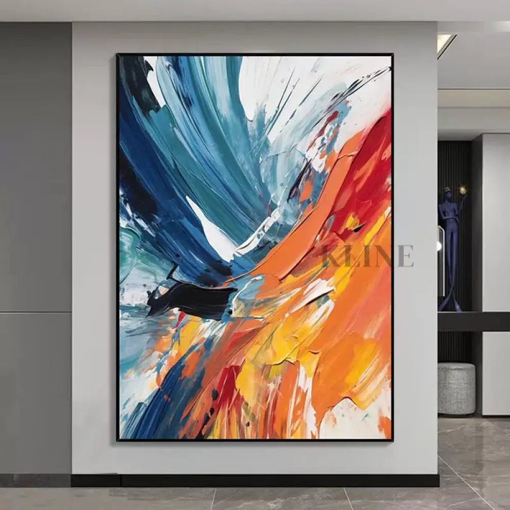 Spring Multicolor Canvas Oil Painting - Hand Painting