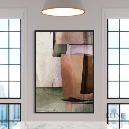 Square Abstract Warm 1 - Hand Painting