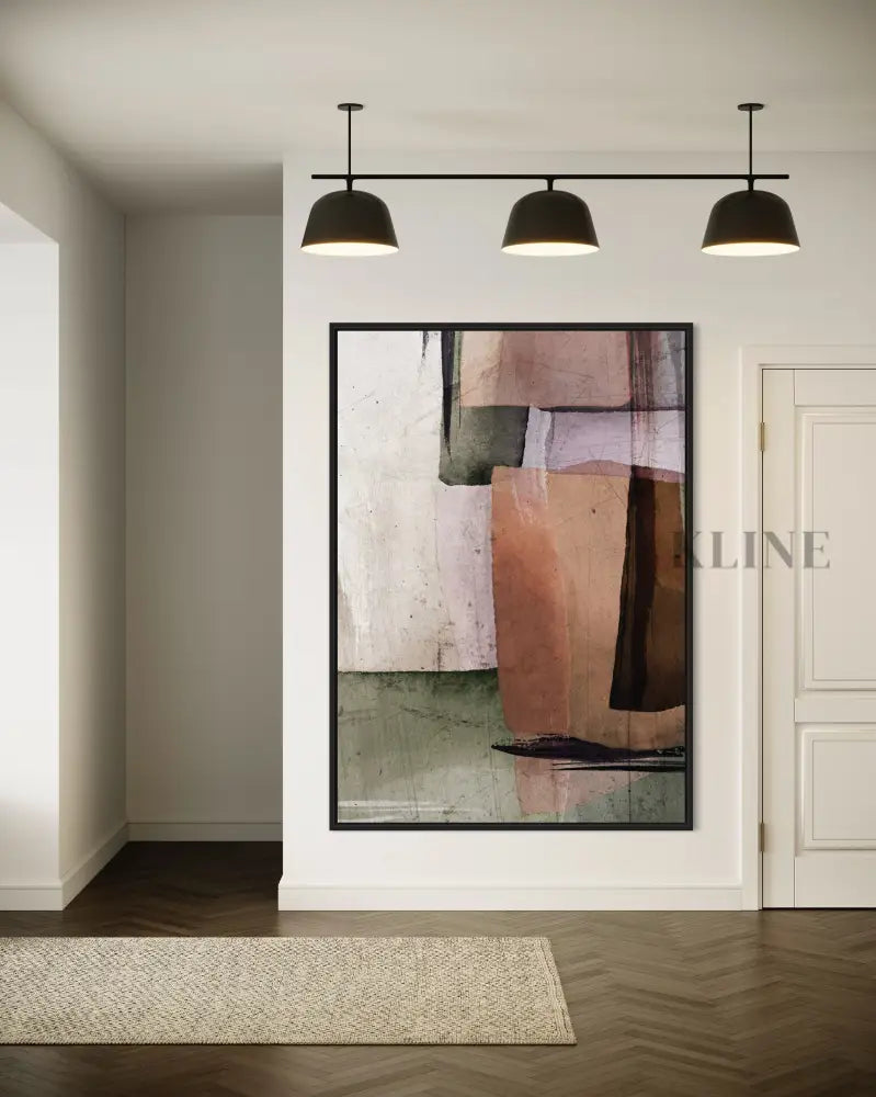Square Abstract Warm 1 - Hand Painting