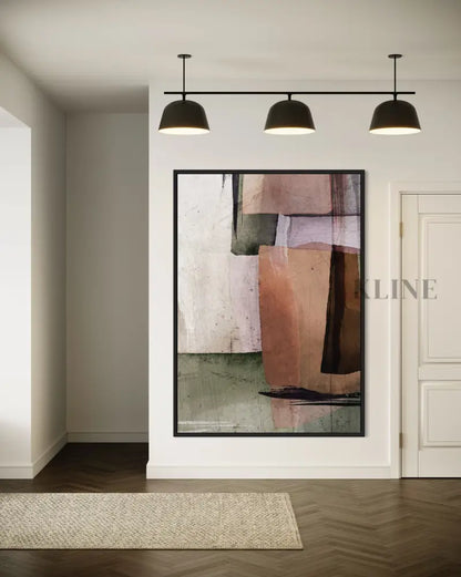 Square Abstract Warm 1 - Hand Painting