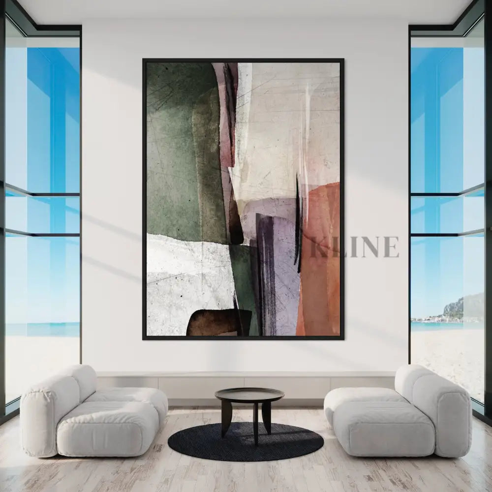 Square Abstract Warm 2 - Hand Painting Large Wall Art