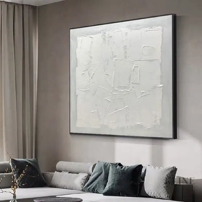 Square White Patches - Hand Painting