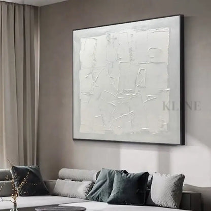 Square White Patches - Hand Painting