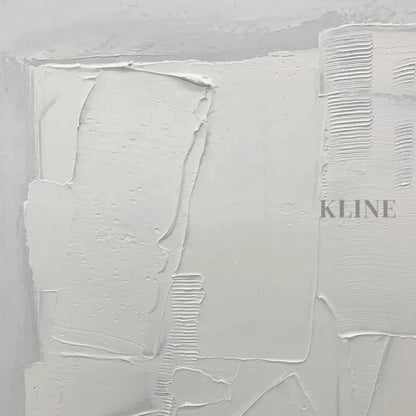 Square White Patches - Hand Painting