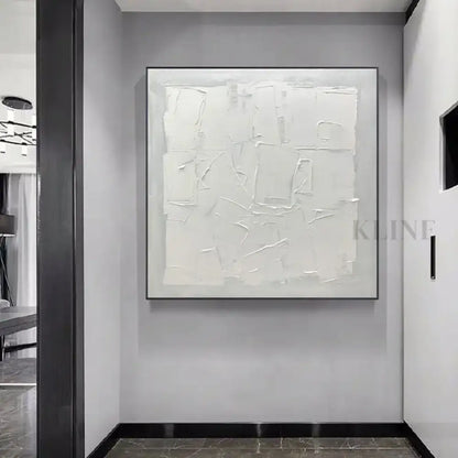Square White Patches - Hand Painting