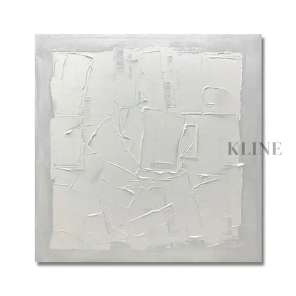Square White Patches - Hand Painting