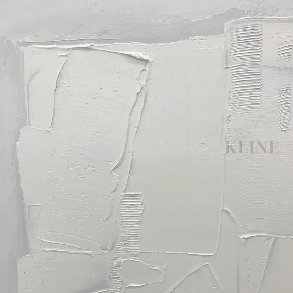 Square White Patches - Hand Painting Plaster Art