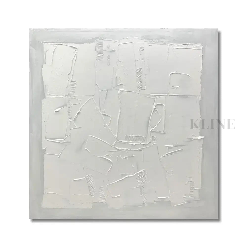 Square White Patches - Hand Painting